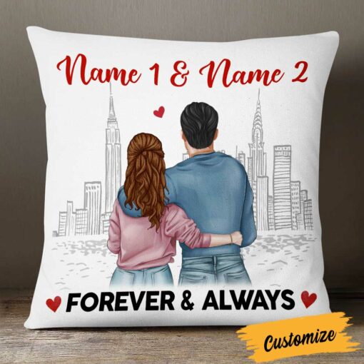 Personalized Couple Forever Always Pillow