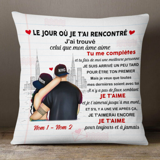 Personalized Couple French Coupler Pillow