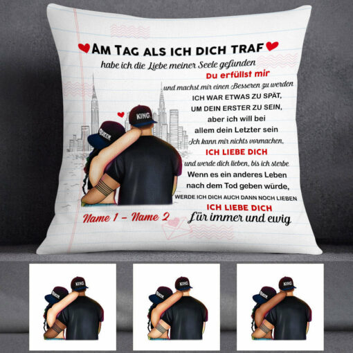 Personalized Couple German Ehepaar Pillow