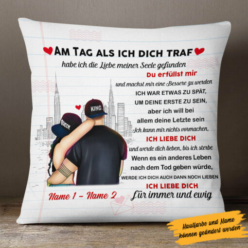 Personalized Couple German Ehepaar Pillow