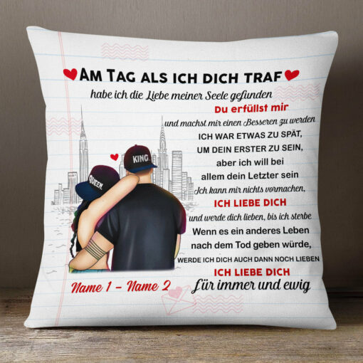 Personalized Couple German Ehepaar Pillow