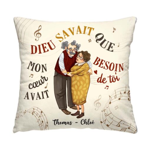 Personalized Couple Gift French Dieu Savait Que Mon Cœur Avait Besoin De Toi Pillow