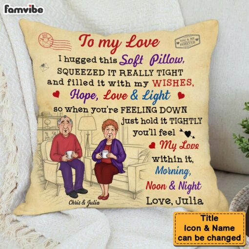 Personalized Couple Gift Hugged This Soft Pillow