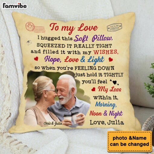 Personalized Couple Gift Hugged This Soft Pillow