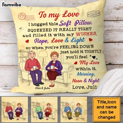 Personalized Couple Gift Hugged This Soft Pillow