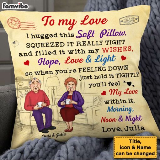 Personalized Couple Gift Hugged This Soft Pillow