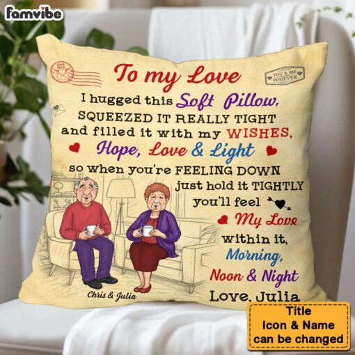 Personalized Couple Gift Hugged This Soft Pillow