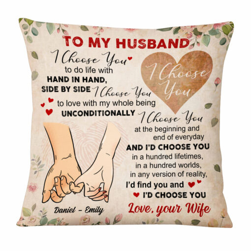 Personalized Couple Hand Pillow