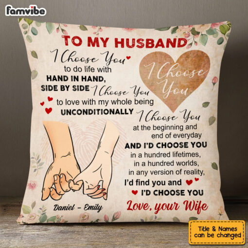 Personalized Couple Hand Pillow