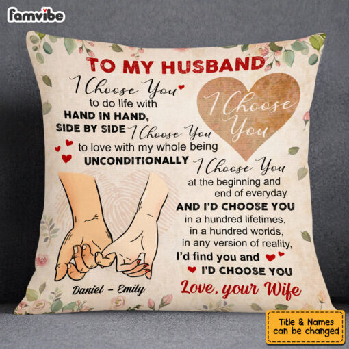 Personalized Couple Hand Pillow