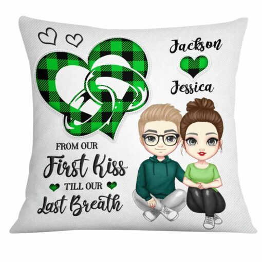 Personalized Couple Heart Ring Pillow