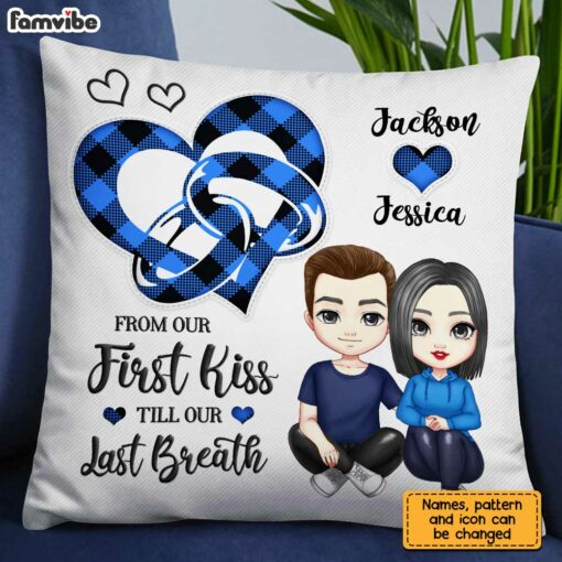 Personalized Couple Heart Ring Pillow