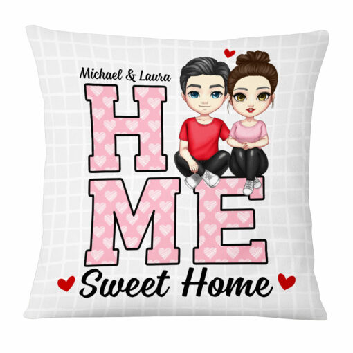 Personalized Couple Home Sweet Home Pillow