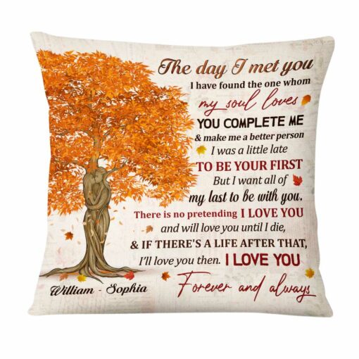 Personalized Couple Husband And Wife Love Tree Pillow