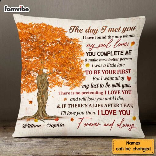 Personalized Couple Husband And Wife Love Tree Pillow