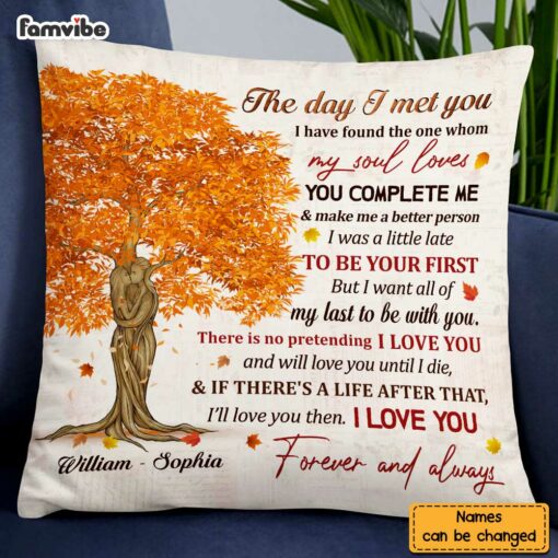 Personalized Couple Husband And Wife Love Tree Pillow