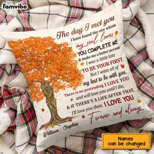 Personalized Couple Husband And Wife Love Tree Pillow