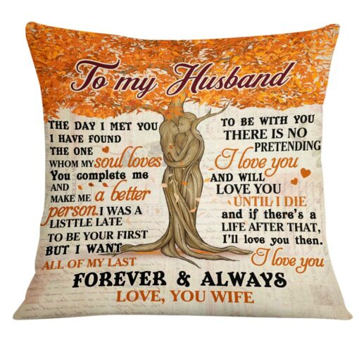 Personalized Couple Husband Wife Pillow