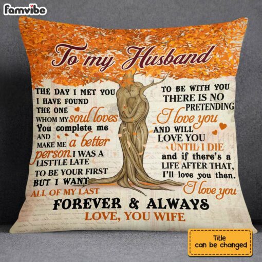 Personalized Couple Husband Wife Pillow