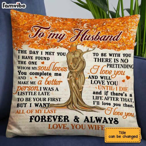 Personalized Couple Husband Wife Pillow