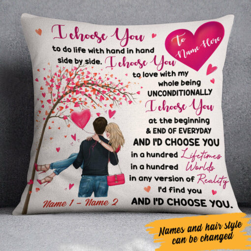 Personalized Couple I Choose You Pillow