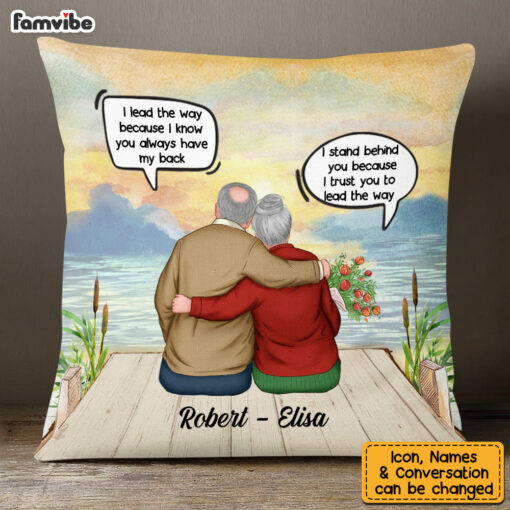 Personalized Couple I Trust You To Lead The Way Pillow