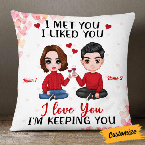 Personalized Couple Icon Pillow