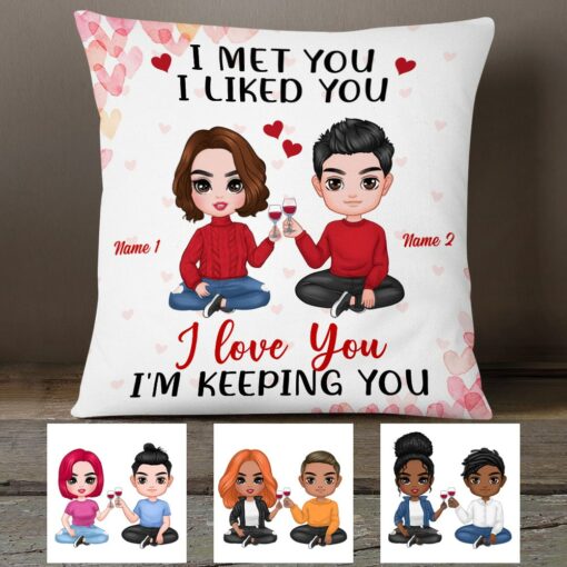 Personalized Couple Icon Pillow