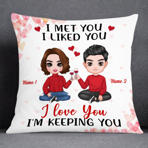 Personalized Couple Icon Pillow