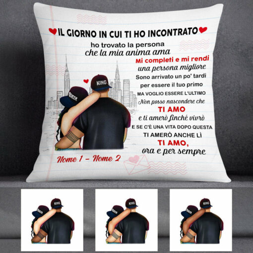 Personalized Couple Italian Coppia Pillow