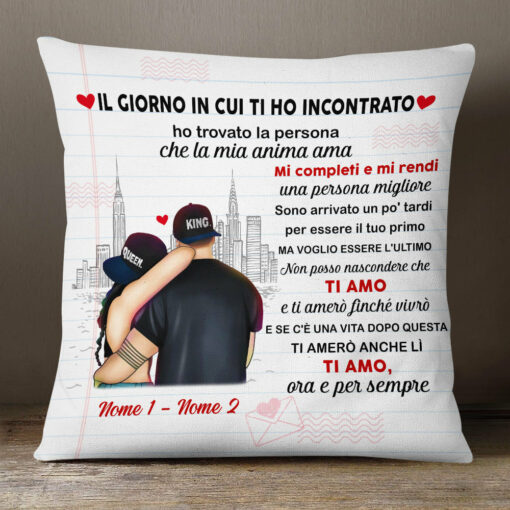 Personalized Couple Italian Coppia Pillow