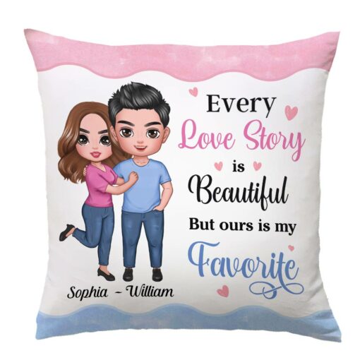 Personalized Couple Love Story Pillow