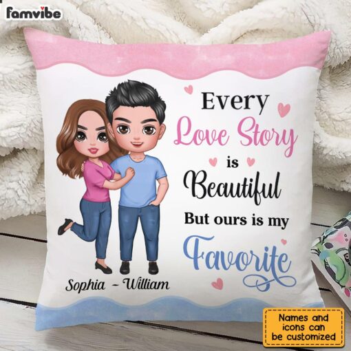 Personalized Couple Love Story Pillow