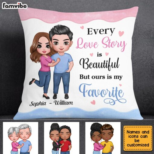 Personalized Couple Love Story Pillow