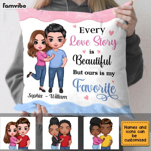 Personalized Couple Love Story Pillow