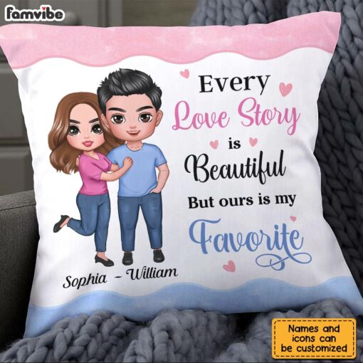 Personalized Couple Love Story Pillow