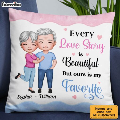 Personalized Couple Love Story Pillow