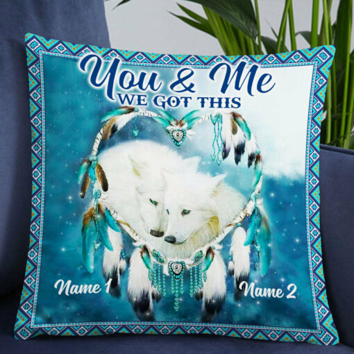 Personalized Couple Love Wolf We Got This Pillow