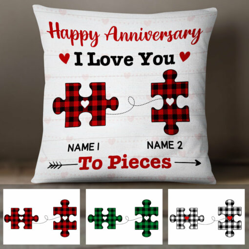 Personalized Couple Love You To Pieces Pillow