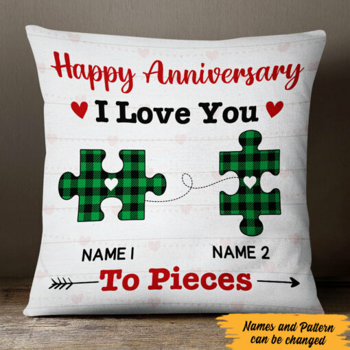 Personalized Couple Love You To Pieces Pillow