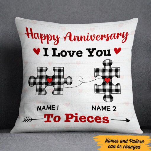 Personalized Couple Love You To Pieces Pillow