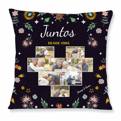 Personalized Couple Spanish Juntos Desde Pillow