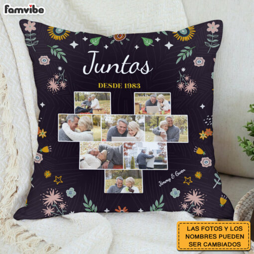 Personalized Couple Spanish Juntos Desde Pillow