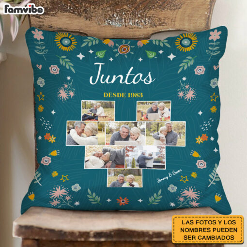 Personalized Couple Spanish Juntos Desde Pillow