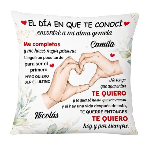 Personalized Couple Spanish Pareja Pillow