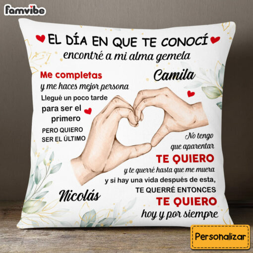 Personalized Couple Spanish Pareja Pillow