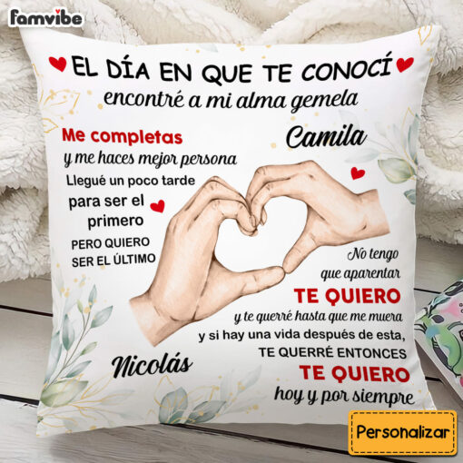 Personalized Couple Spanish Pareja Pillow