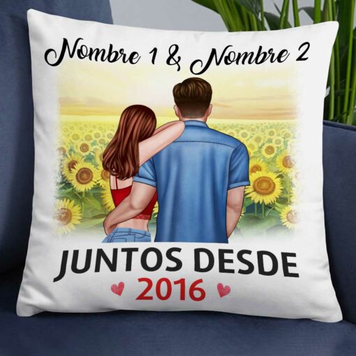 Personalized Couple Spanish Pareja Together Since Pillow