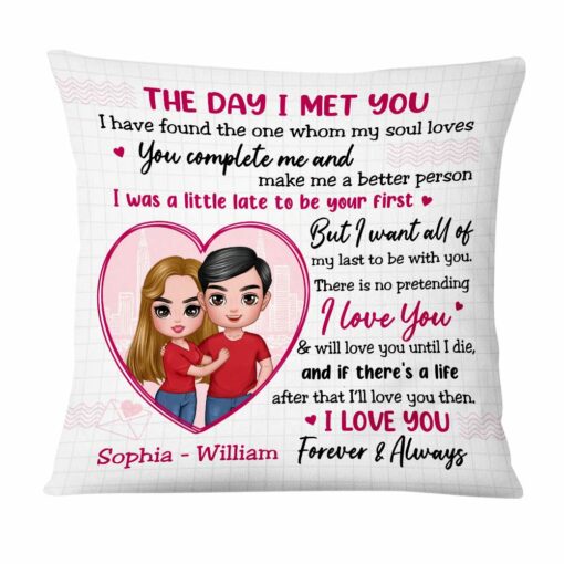 Personalized Couple The Day Pillow