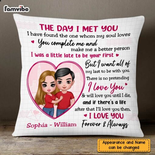 Personalized Couple The Day Pillow